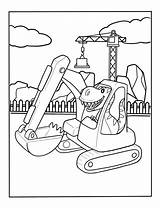 Free Excavator Coloring Pages sketch template