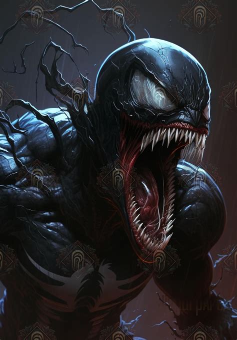 Black Venom Screaming Digital Art - Etsy