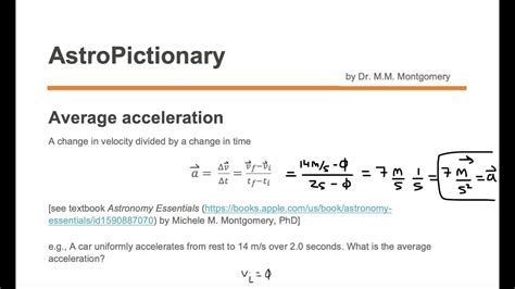 Average Acceleration Formula