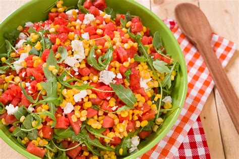 Watermelon, Corn & Feta Salad | Cans Get You Cooking
