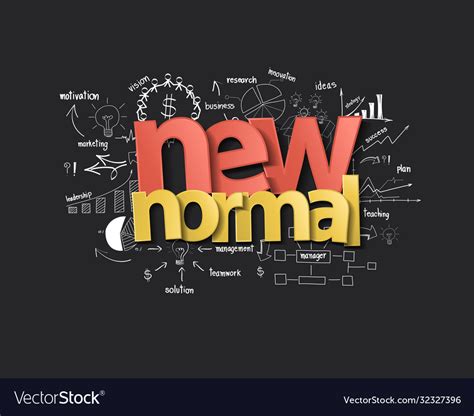 New normal typography design with creative Vector Image