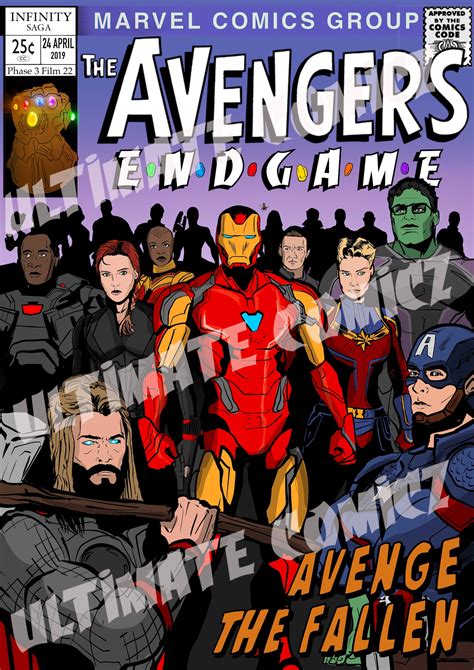 AVENGERS ENDGAME Comic Cover - Etsy