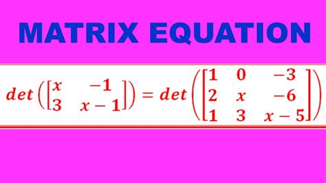 Matrix for equation - YouTube