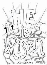 He Is Risen Easter Coloring Pages sketch template
