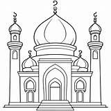 Mosque Coloring Book  Islamic Pages For Muslim Boys sketch template