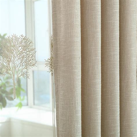 Solid Beige Curtains Grommet Top Drapes for Bedroom Set of 2 Panels | Cortinas beige, Cortinas ...