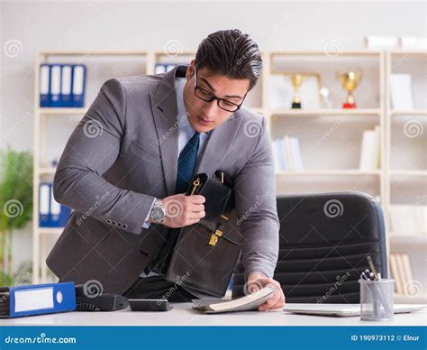 Businessman in Industrial Espionage Concept Stock Photo - Image of case, handsome: 190973112