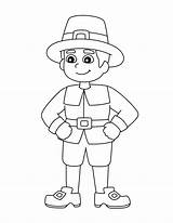 Cute Pilgrim Thanksgiving Coloring Pages For Kids — Xoxoerinsmithcom sketch template
