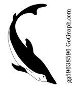 690 Sea Shark Silhouette On White Background Clip Art | Royalty Free - GoGraph