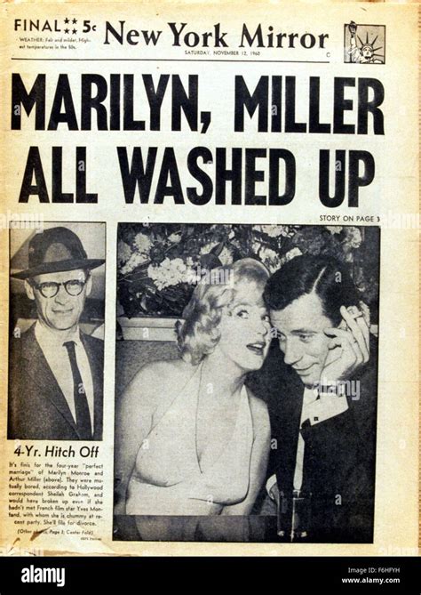 1960, Film Title: NEW YORK MIRROR, Pictured: MARILYN MONROE, BREAK UP ...