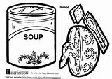 Soup Coloring Pages sketch template