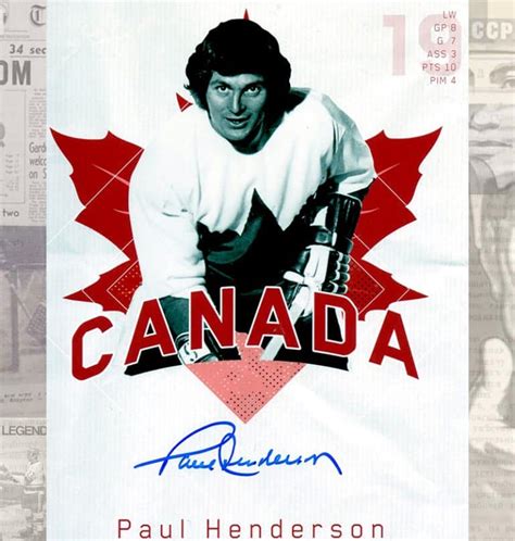 Paul Henderson Team Canada 1972 Summit Series Autographed 8×10 – jlbsportrarities