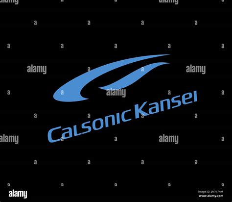 Calsonic Kansei, rotated logo, black background Stock Photo - Alamy