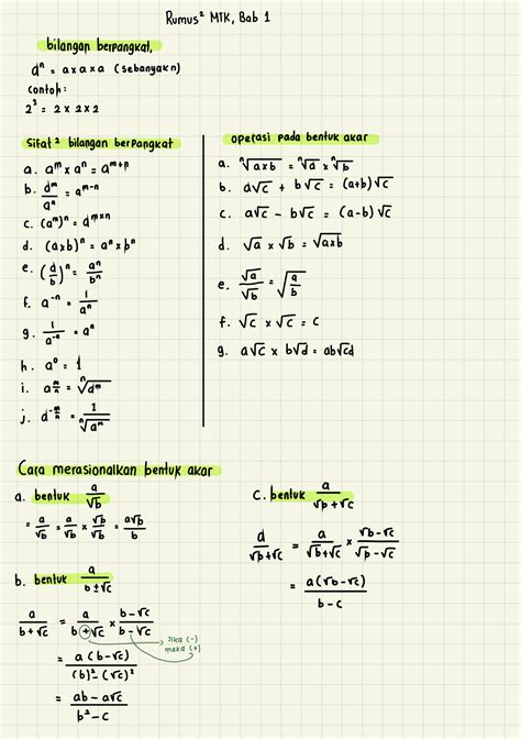 SOLUTION: Rumus rumus mtk kelas 9 - Studypool