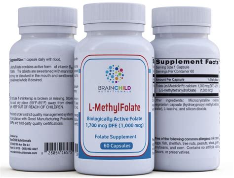 L-Methyl Folate 60 capsules – Brainchild Nutritionals