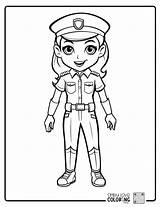 Woman police officer Free coloring Pages Simplylovecoloringcom  sketch template