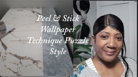 April 2, 2024 Peel and Stick Wallpaper on table DIY technique - YouTube