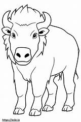 Buffalo Friendly coloring page sketch template