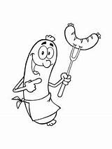 Sausages coloring Pages sketch template