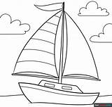 Simple Boat Coloring Page  Easy Drawing Guides sketch template