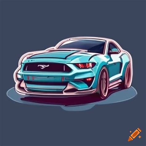 Ford mustang sticker on Craiyon