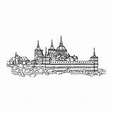 El Escorial Monastery Coloring Page Printable Game Sketch Coloring sketch template