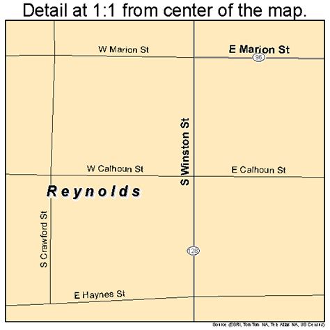 Reynolds Georgia Street Map 1364876