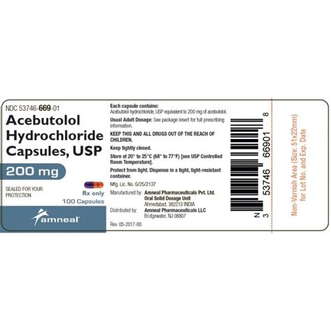 ACEBUTOLOL 200MG - RX Products