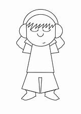 Listening Coloring Page sketch template