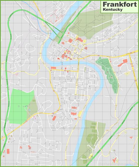 Large detailed map of Frankfort