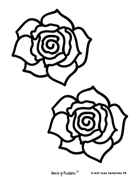 Printable Rose Flower Template Cut Out - Home Alqu