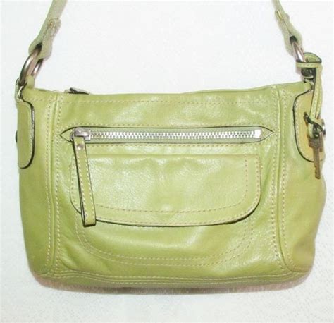 AWESOME Leather FOSSIL Handbag Lime Green Fossil Purse Shoulder Bag | Fossil handbags, Bags ...