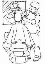 Barber Printable sketch template