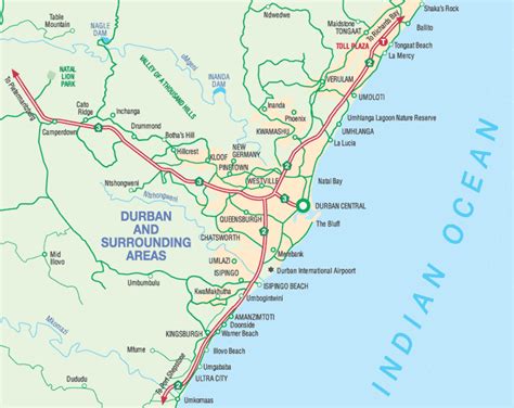 Map of Durban - TravelsMaps.Com