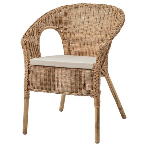 AGEN chair with cushion, rattan/Norna natural - IKEA