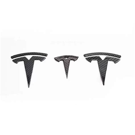 Car logo Emblem Sticker for Tesla Model 3 ModelY Wheel Front Back Trunk Auto Steering Wheel ...