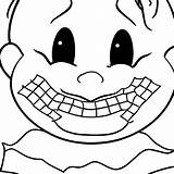 Crumpled Baby Smile Kleurplaat · Creative Fabrica sketch template