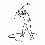 Premium Vector  Golfer coloring Pages For Book sketch template