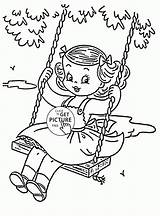 Swing Coloring Page sketch template