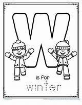 Letter W Kindergarten sketch template