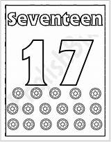 Number 17 Coloring Pages sketch template