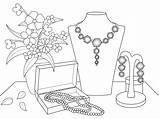 Jewelry Coloring Page sketch template