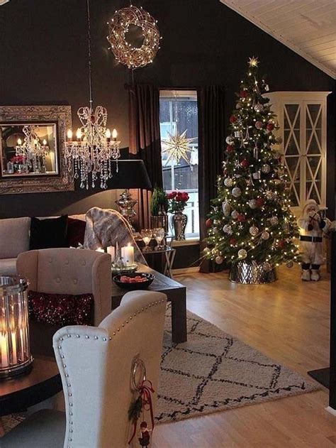 55 Small Apartment Christmas Tree Living Room Decor Ideas | Small ...