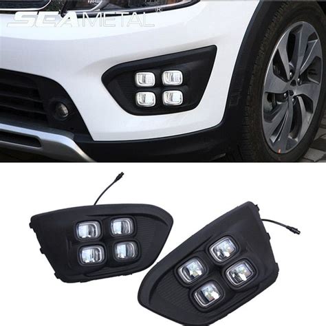 Car 12V DRL Day Lights Lamp For Russia KIA RIO X-Line 2018 Highlight Auto Driving Daytime ...