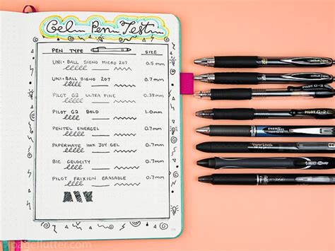 8 Mighty Gel Pens to Boost Your Bullet Journaling | Page Flutter