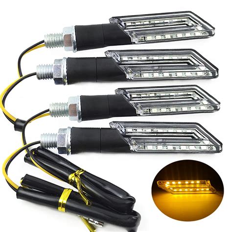 4X Motorcycle Turn Signal Light 15 LED Turn Signals Indicators ...