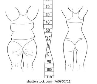 Result Before After Fitness Fat Slim Stock Illustration 760960711 | Shutterstock