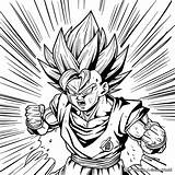 Goku Ultra Instinct Coloring Sheet Dragon For sketch template