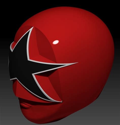 RED ZEO RANGER HELMET 3D model 3D printable | CGTrader