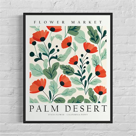 Palm Desert California Flower Market Art Print, Palm Desert Flower ...